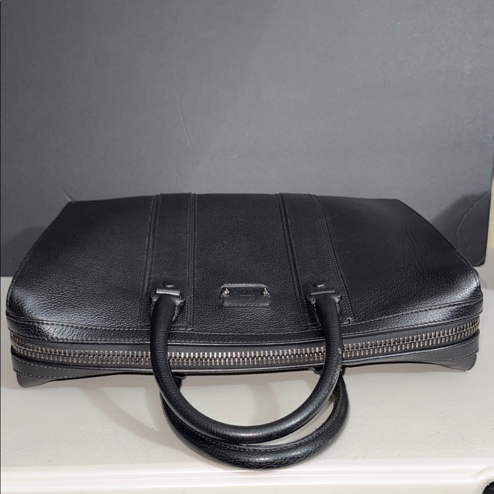 Christian Louboutin Black and Red Leather Large Briefcase - Picture 11 of 14